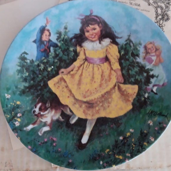 3 Vintage Collector's plates  "Treasured Song of Childhood by John McClellan" - Picture 3 of 6